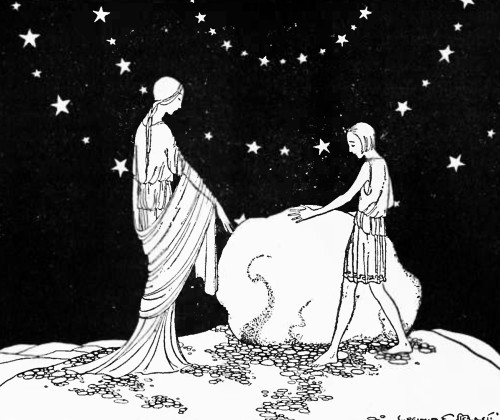 He tugged and toiled amain.