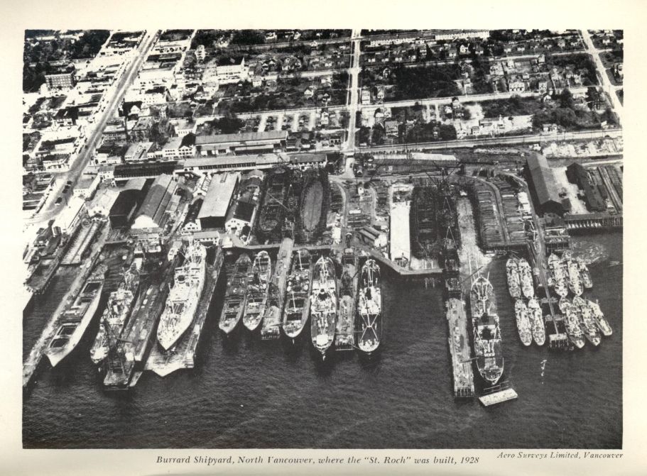 Burrard Shipyard, North Vancouver, where the "St. Roch" was built, 1928