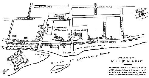PLAN OF VILLE-MARIE IN 1680.