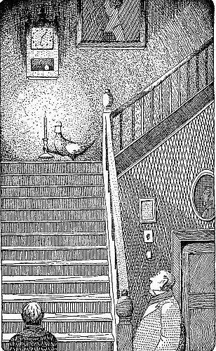 And in her right foot she carried a lighted candle!