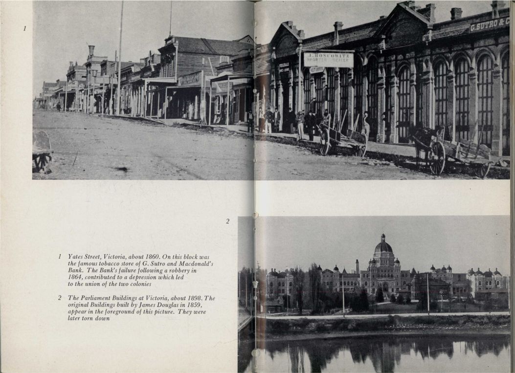 Yates Street, 1860; The Parliament Buildings, 1898